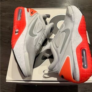 Nike Men’s Adapt AutoMax Sneakers in Gray and Bright Red